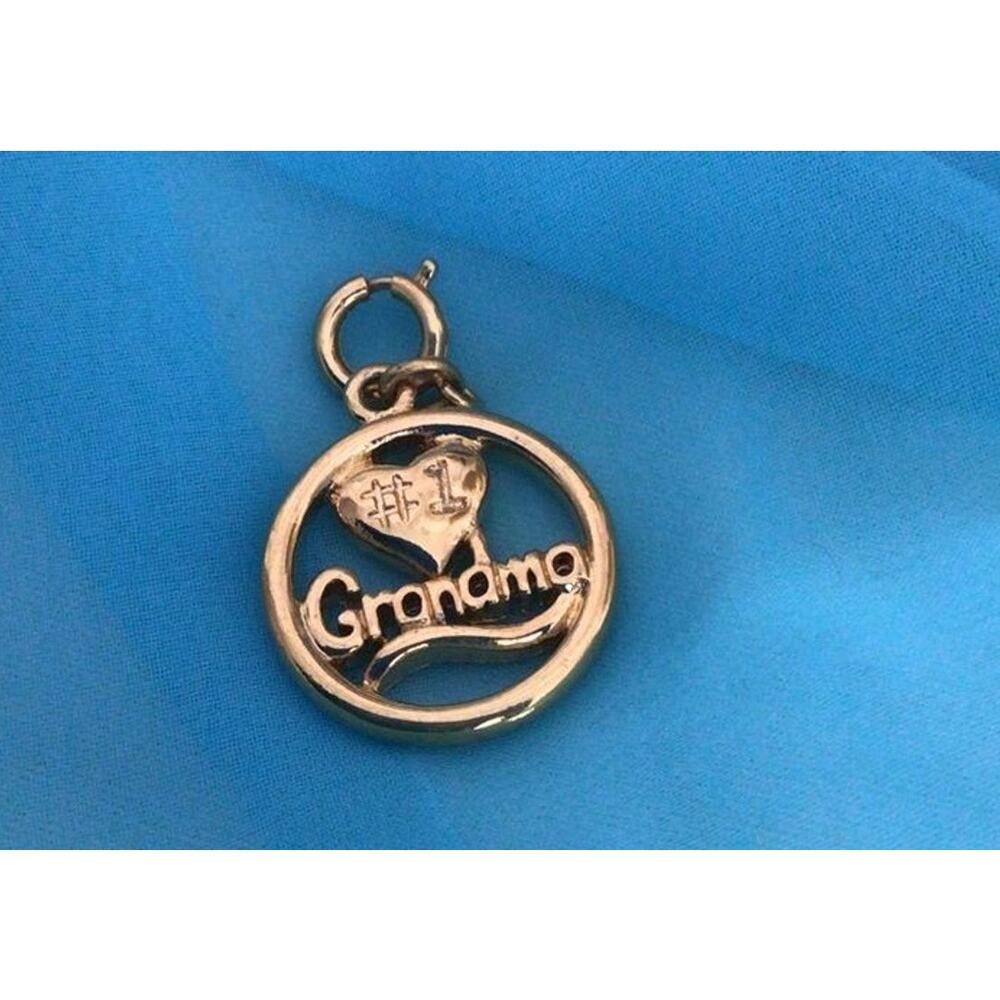 Vintage MONET Pendant 1 Grandma Gold Pendant 1” Round